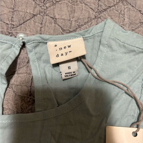 a new day Light Blue Ruffle Sleeve Blouse - Picture 3 of 3